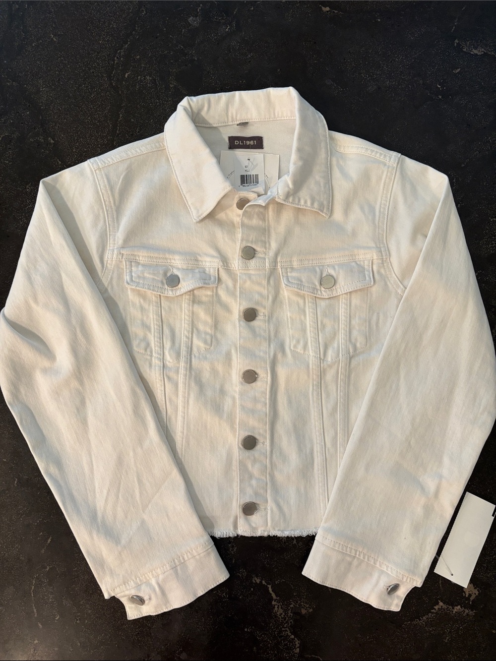 DL1961 Vika Classic Denim Jacket – Milk White – Size S – NWT
